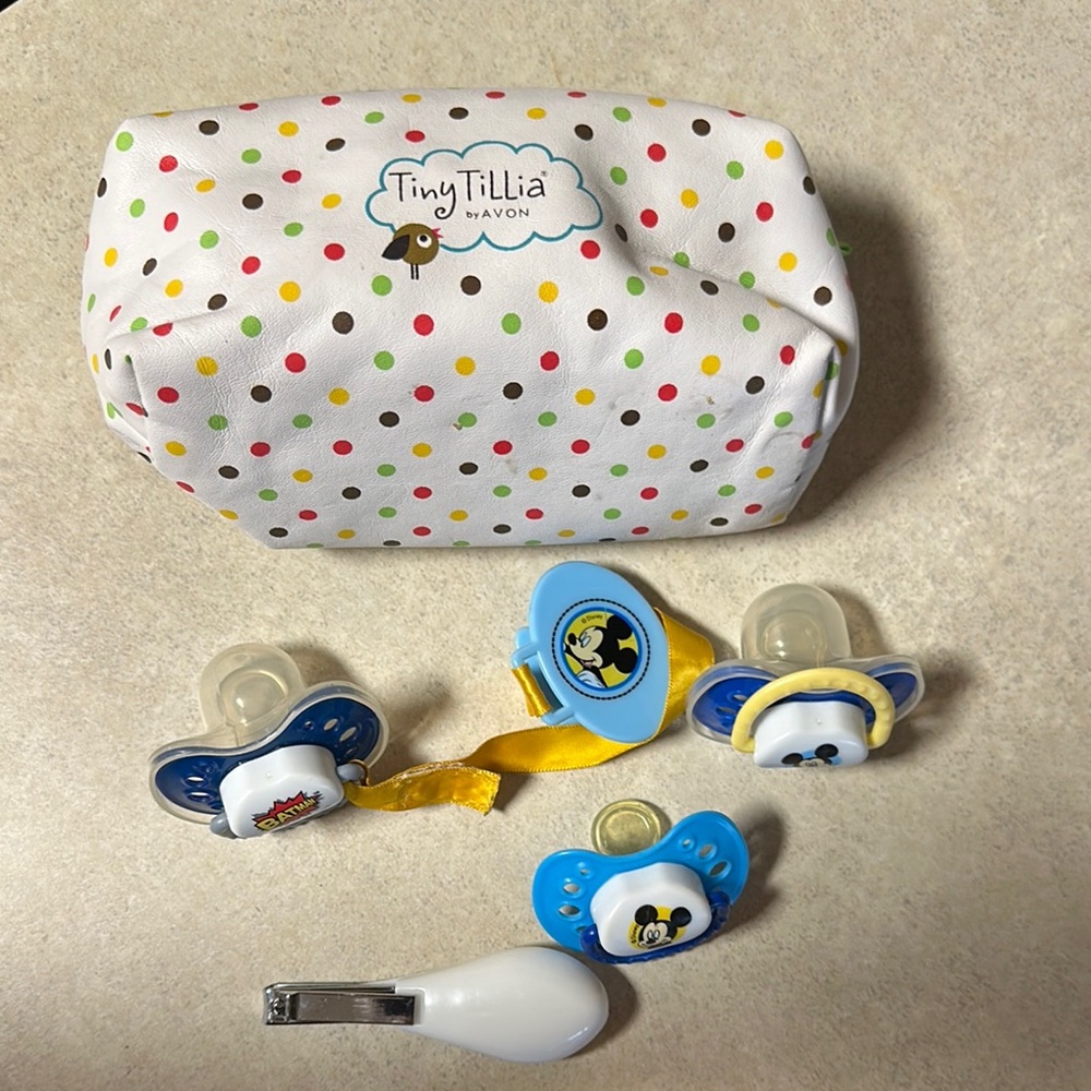 Tiny Tillia Baby Pacifier Set with Case